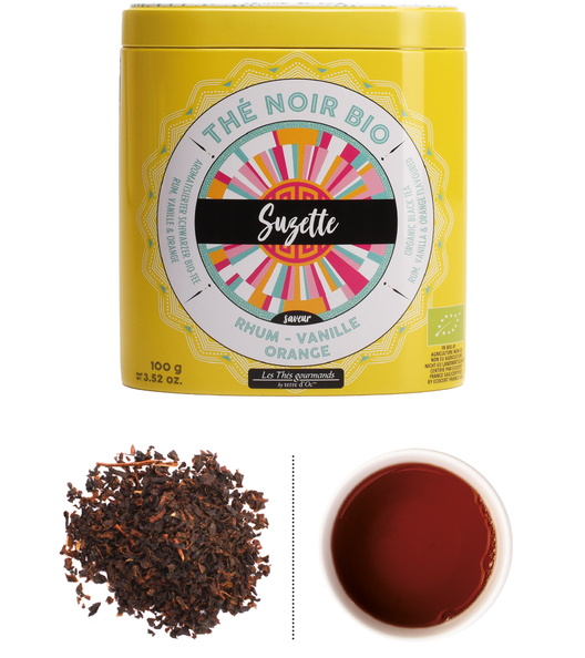 Schwarzer Tee "Suzette" Rum, Vanille & Orange - Bio