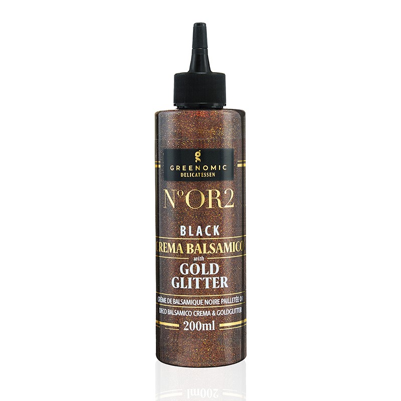 Balsamico & Gold Schwarz mit goldenem Glitzer